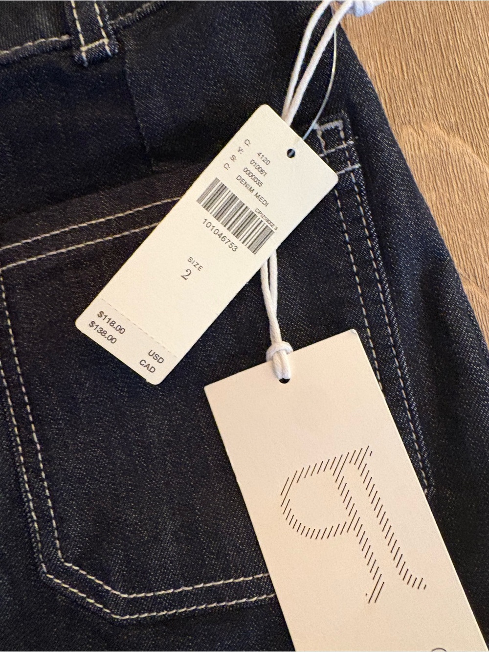 NWT Anthropologie Pilcro Button Front Denim Mini Skirt Size 2 Dark Medium Denim - Picture 9 of 15